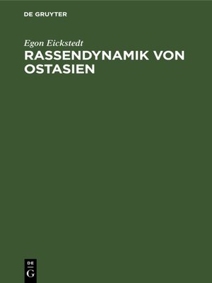 cover image of Rassendynamik von Ostasien
